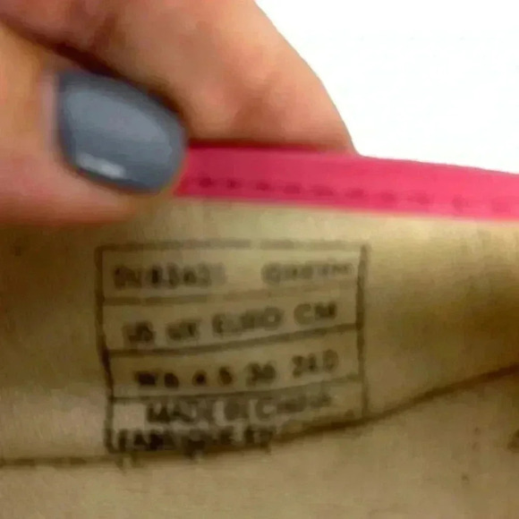 Extra-fine Sugar Espadrilles Size 6 Green/White Stripe with Pink Bow Flats - Picture 8 of 16